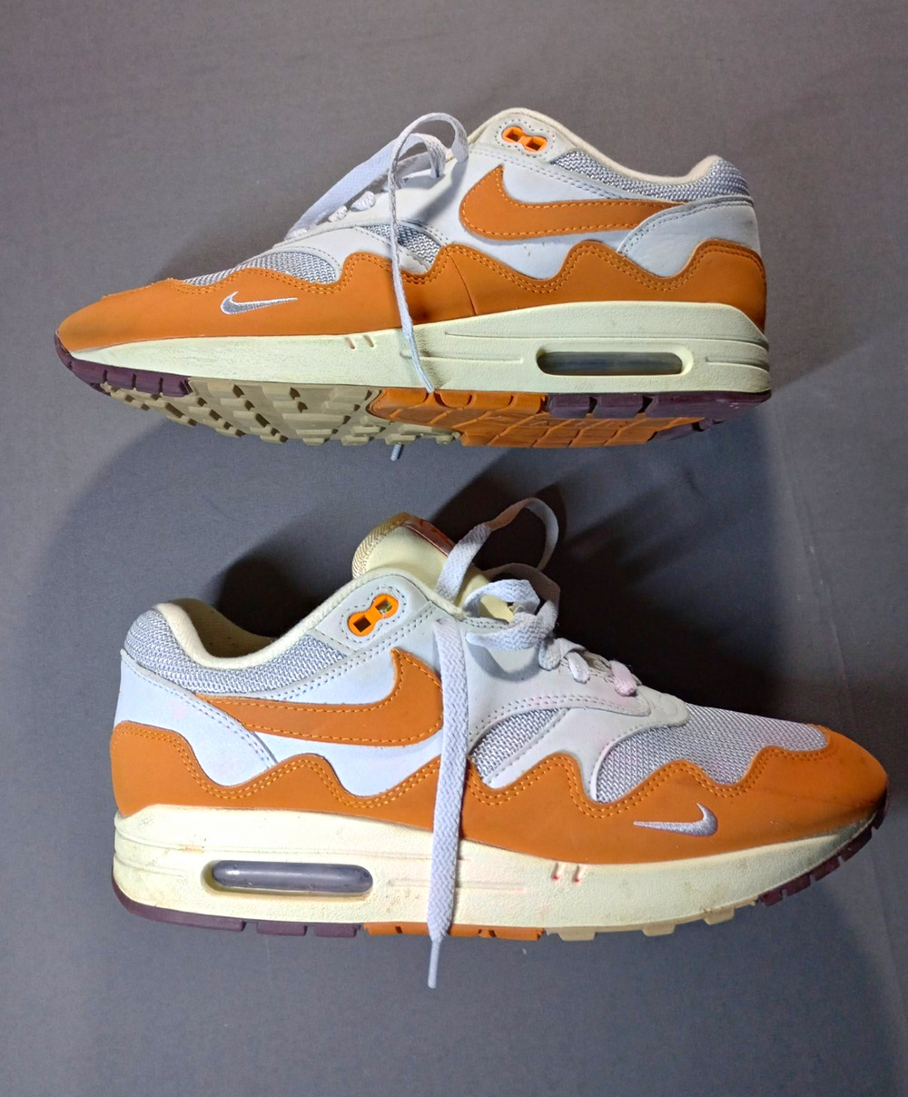 Nike Air Max 1 Patta Waves Monarch Sneakers Men's White/Orange/Gray DH1348-001